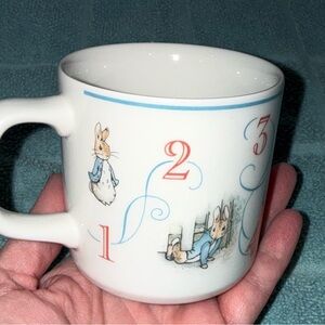 Vintage Wedgwood Peter Rabbit Beatrix Potter Child's Counting Mug Learn Numbers